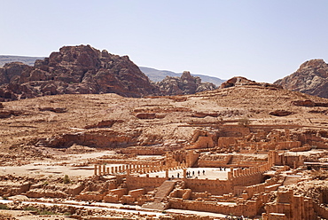 Ruins of the Great Temple in Petra, UNESCO World Heritage Site, Jordan, Middle East