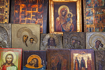 Russian icon paintings for sale, St. Petersburg, Russia, Europe