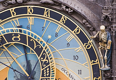 Astronomical clock, Town Hall, Old Town Square, Old Town, Prague, Czech Republic, Europe