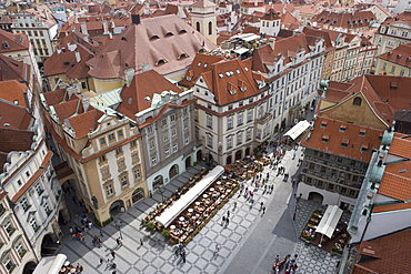 View from tower of Old Town Square, Old Town, Prague, Czech Republic, Europe