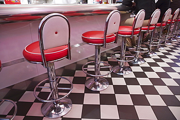 Interior of American Diner, Dublin, Republic of Ireland, Europe