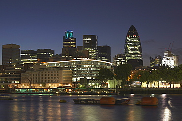 City of London viewed from the South Bank, London, England, United Kingdom, Europe