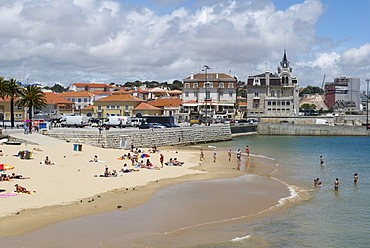 Beach and Harbour, Cascais, Portugal, Europe