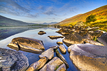 Early morning at Llynau Mymbyr, Snowdonia National Park, Wales, United Kingdom, Europe