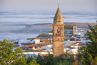 Misty dawn, Medina Sidonia, Andalucia, Spain, Europe