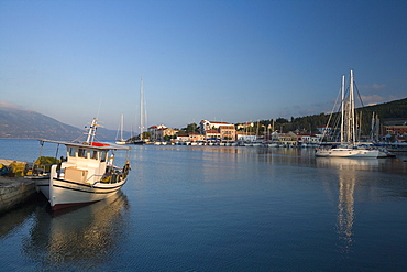 Fiscardo harbour, Kefalonia (Cephalonia), Ionian Islands, Greek Islands, Greece, Europe