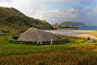 Bosta Iron Age House, Great Bernera Iron Age Village, Isle of Lewis, Western Isles, Scotland, United Kingdom, Europe