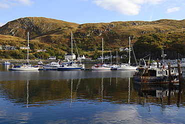 Boats in the harbour, Mallaig, Highlands, Scotland, United Kingdom, Europe