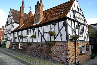 The 13th century half-timbered Red Lion public house, Merchant Place, York, Yorkshire, England, United Kingdom, Europe