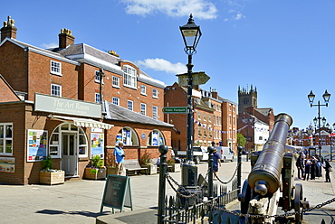 Crimean Cannon outside Ludlow Castle, Ludlow, Shropshire, England, United Kingdom. Europe