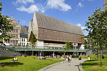 Stadshal (Market Hall), Poeljemarkt, Ghent, Flanders, Belgium, Europe