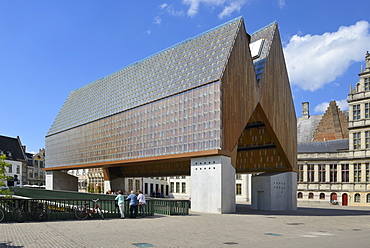 Stadshal (Market Hall), Poeljemarkt, Ghent, Flanders, Belgium, Europe