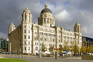 Port of Liverpool Building, Pier Head, Waterfront, Liverpool, Merseyside, England, United Kingdom, Europe