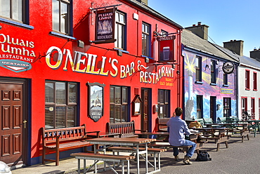 Painted Bars and Restaurant, Allihies, Beara Peninsular, Wild Atlantic Way, County Cork, Munster, Republic of Ireland, Europe