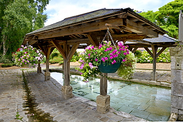 Open-air wash house, Place Saint Leonard, Honfleur, Calvados, Basse Normandie (Normandy), France, Europe