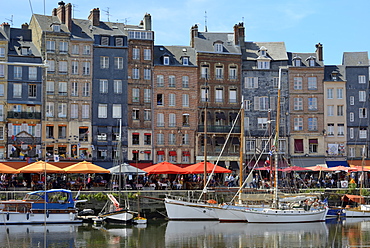 The Vieux Bassin, Old Harbour, St. Catherine's Quay, Honfleur, Calvados, Basse Normandie (Normandy), France, Europe