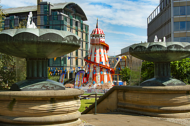 Helter-Skelter feature in the 'Summer by the Seaside' event in the Peace Gardens, Pinstone Street, Heart of the City Quarter,