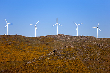 Wind farm, Pontevedra area, Galicia, Spain, Europe