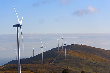 Wind farm, Pontevedra area, Galicia, Spain, Europe