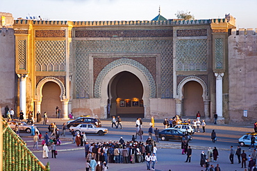 Place el Hedim, Bab Mansour, Meknes, UNESCO World Heritage Site, Morocco, North Africa, Africa