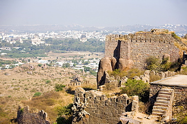 Golconda fort, Hyderabad, Andhra Pradesh state, India, Asia