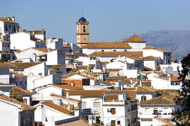 Nuestra Senora del Rosario church, Algatocin, one of the white villages, Malaga province, Andalucia, Spain, Europe