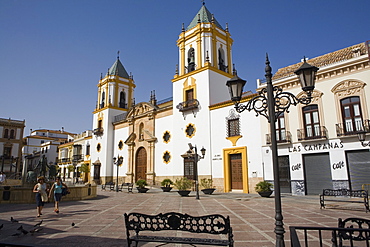 Plaza del Socorro, Ronda, one of the white villages, Malaga province, Andalucia, Spain, Europe