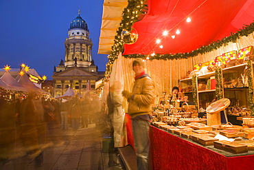 Gendarmen markt Christmas market and Franz Dom, Berlin, Germany, Europe