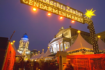 Gendarmen markt Christmas market, Deutscher Dom and Konzert Haus, Berlin, Germany, Europe