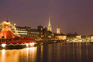 Frau Munster, St Peter at Christmas time, Zurich, Switzerland, Europe