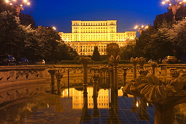 Palace of Parliament, former Ceausescu Palace, Bucharest, Romania, Europe