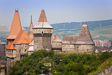 Gothic Carvin Castle, Hunedoara, Romania, Europe