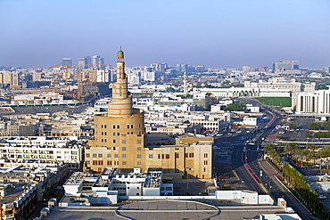 The spiral mosque of the Kassem Darwish Fakhroo Islamic Centre in Doha, Doha, Qatar, Middle East