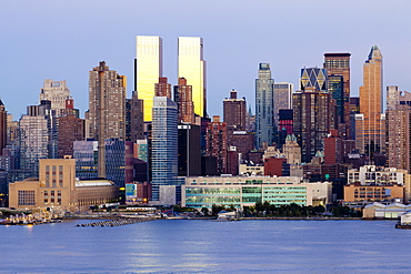 View of Midtown Manhattan across the Hudson River, Manhattan, New York City, New York, United States of America, North America