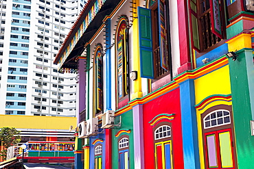 Colourful Heritage Villa, the residence of Tan Teng Niah, Little India, Singapore, Southeast Asia, Asia