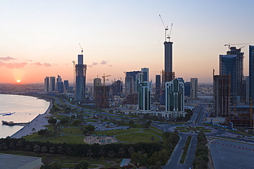 New skyline of the West Bay central financial district of Doha, Doha, Qatar, Middle East