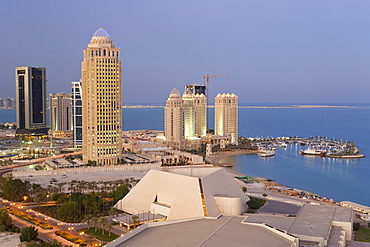 New skyline of the West Bay central financial district of Doha, Doha, Qatar, Middle East