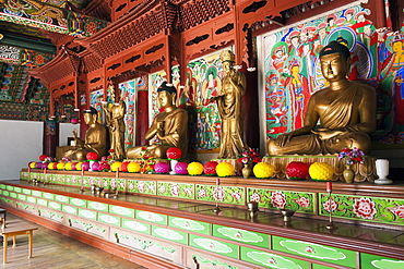 Pohyon Buddhist Temple (Pohyon-sa), Myohyangsan, Democratic People's Republic of Korea (DPRK), North Korea, Asia