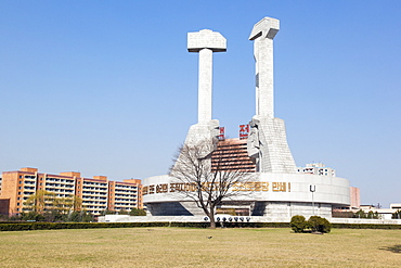 Monument to the Foundation of the Workers Party of Korea, Pyongyang, Democratic People's Republic of Korea (DPRK), North Korea, Asia