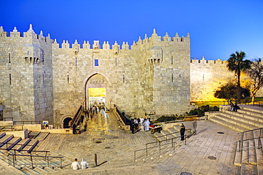 Damascus Gate, Old City, UNESCO World Heritage Site, Jerusalem, Israel, Middle East 