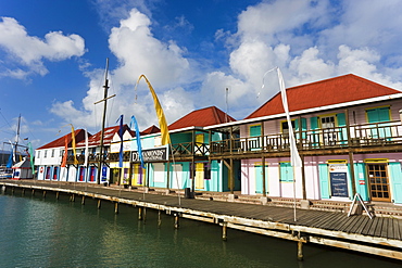 Heritage Quay shopping district in St. John's, Antigua, Leeward Islands, West Indies, Caribbean, Central America