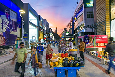 Busy Brigade Road shopping street, Bangalore (Bangaluru), capital of Karnataka, India, Asia