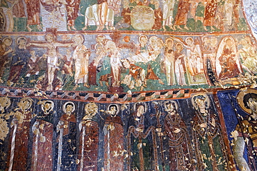 Frescoes in Goreme Open Air Museum's rock-cut Byzantine Tokali Kilise (Buckle Church), UNESCO World Heritage Site, Goreme, Cappadocia, Anatolia, Turkey, Asia Minor, Eurasia