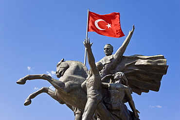 Ataturk statue in the Old Town of Antalya, Anatolia, Turkey, Asia Minor, Eurasia