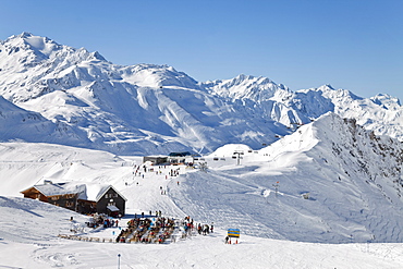 Mountain restaurant, St. Anton am Arlberg, Tirol, Austrian Alps, Austria, Europe