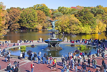 Bethesda Fountain at the end of the Mall, Central Park, Manhattan, New York City, New York, United States of America, North America