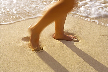 Walking in the sand