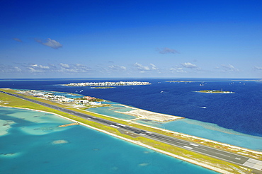 Male International Airport and Male, Maldives, Indian Ocean, Asia