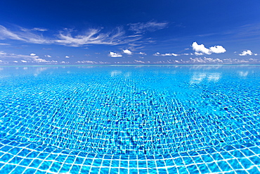 Infinity pool, Maldives, Indian Ocean, Asia