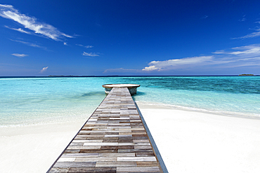 Jetty Leading To Ocean Maldives, indian ocean